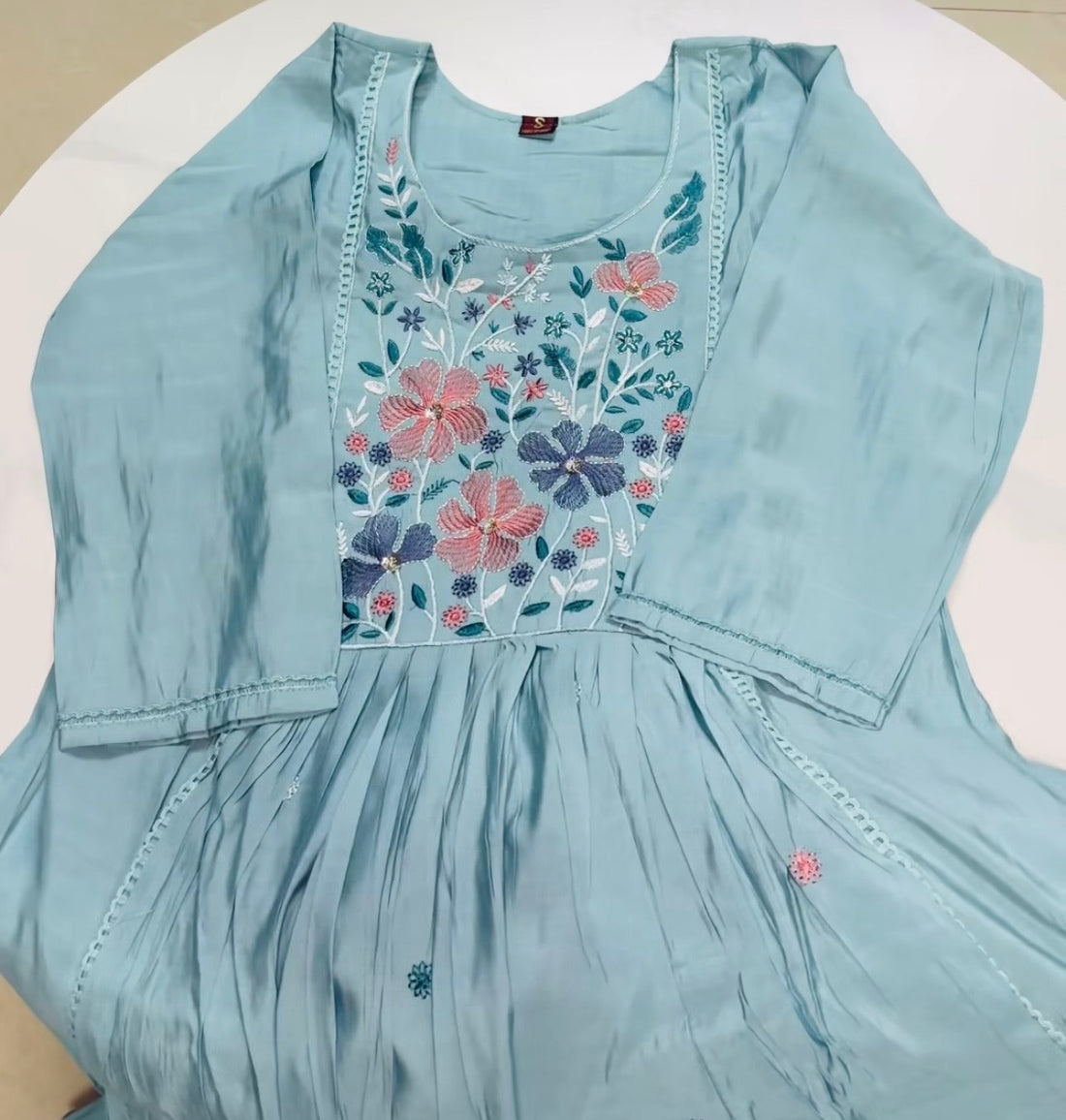 Elegant Aqua - Roman silk suit 3-Piece