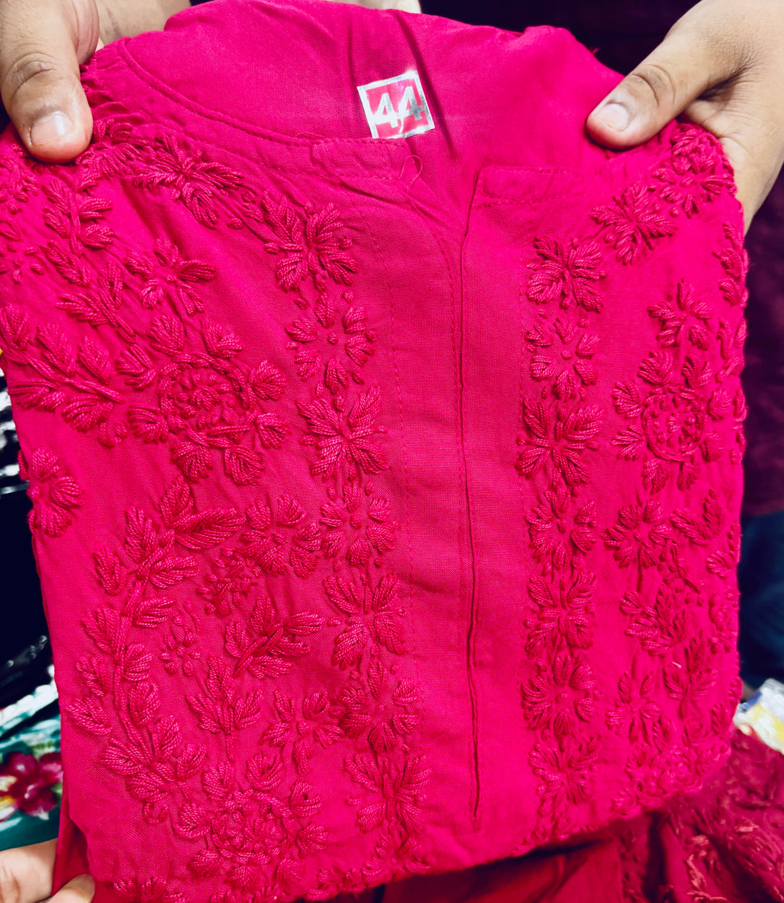 Magenta - Chikankari Top