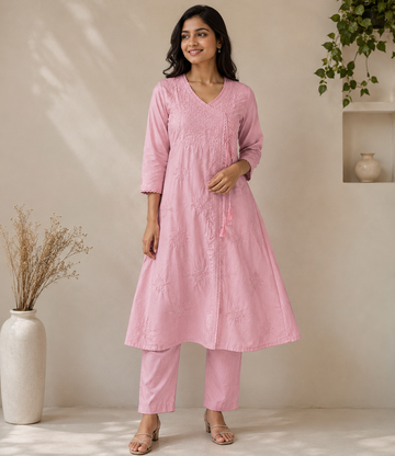 A line chikankari 2 piece set