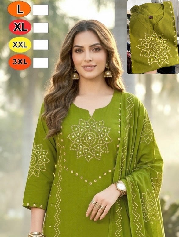 Dhabu cotton set💚