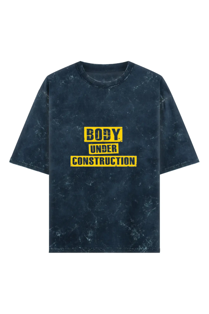 Scratchh Gym Acid Wash Oversized T-Shirt | 240 GSM | Vintage Look