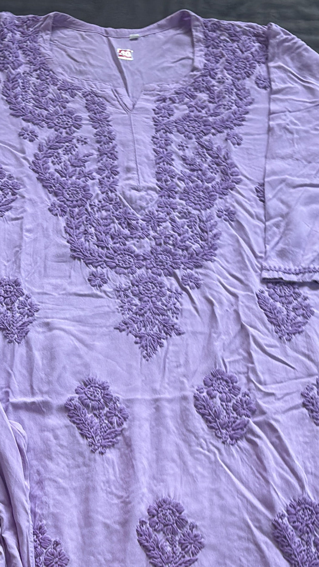 Lavender - Chikankari Top