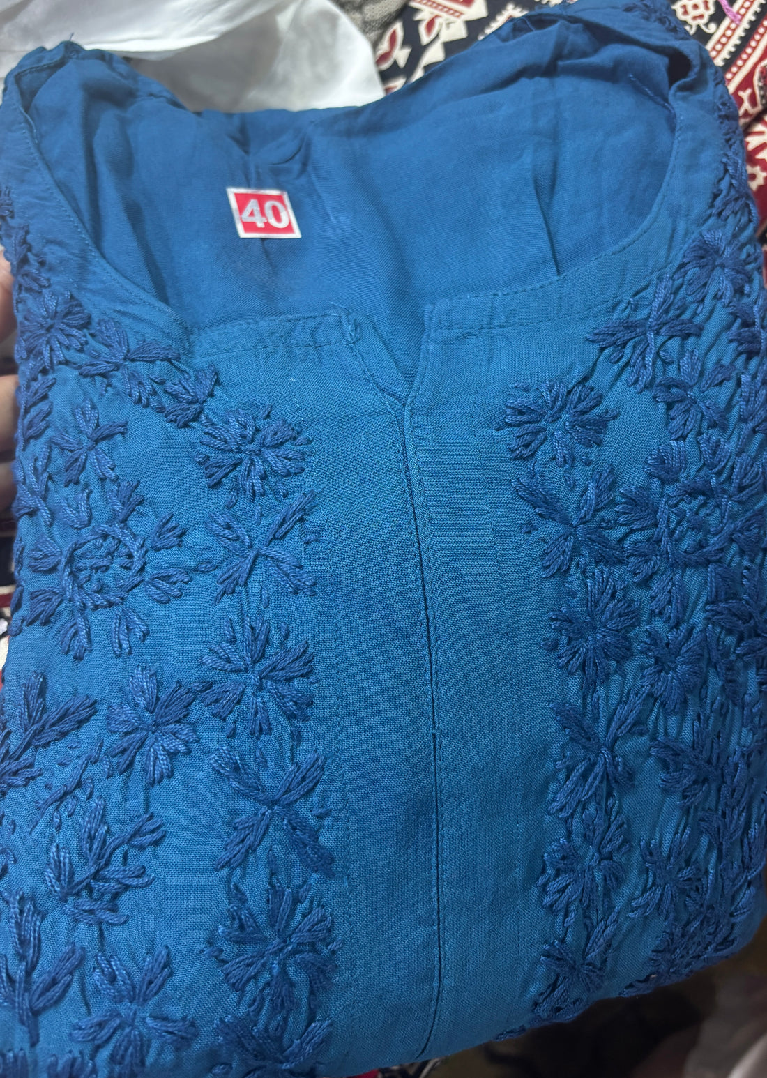Teal Blue - Chikankari Set
