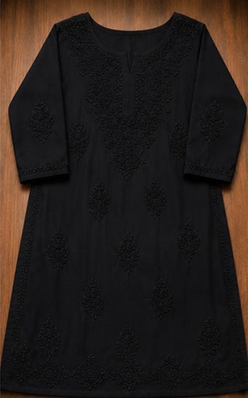 Black - Chikankari Top