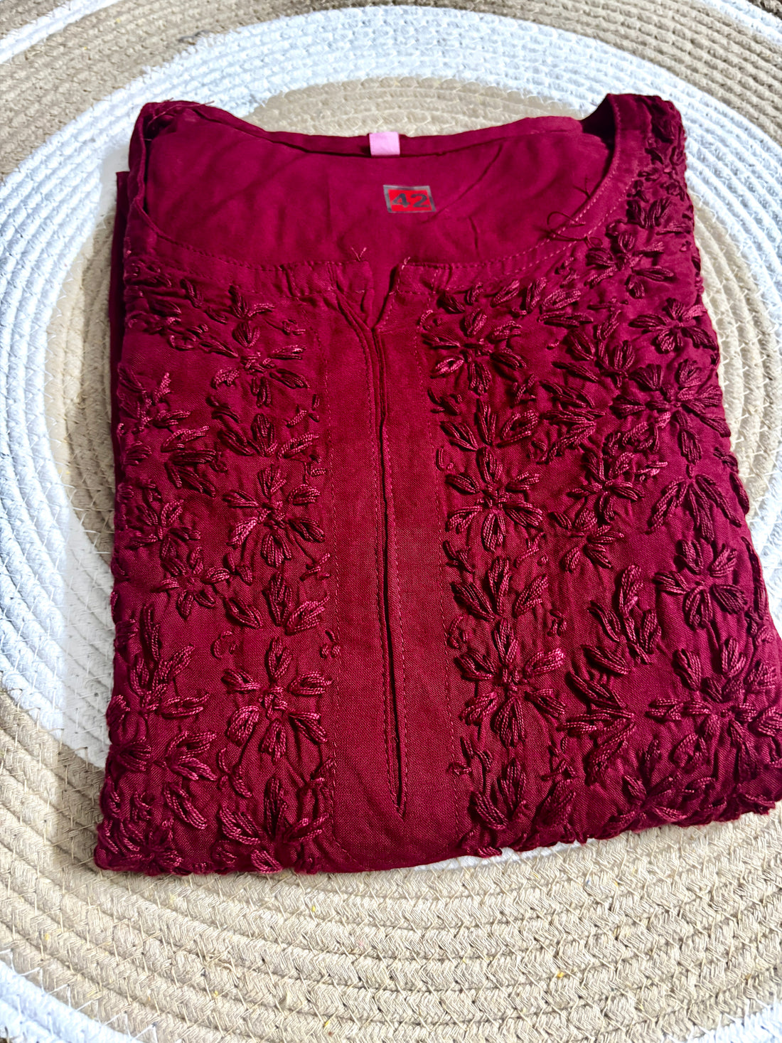 Maroon - Chikankari Set