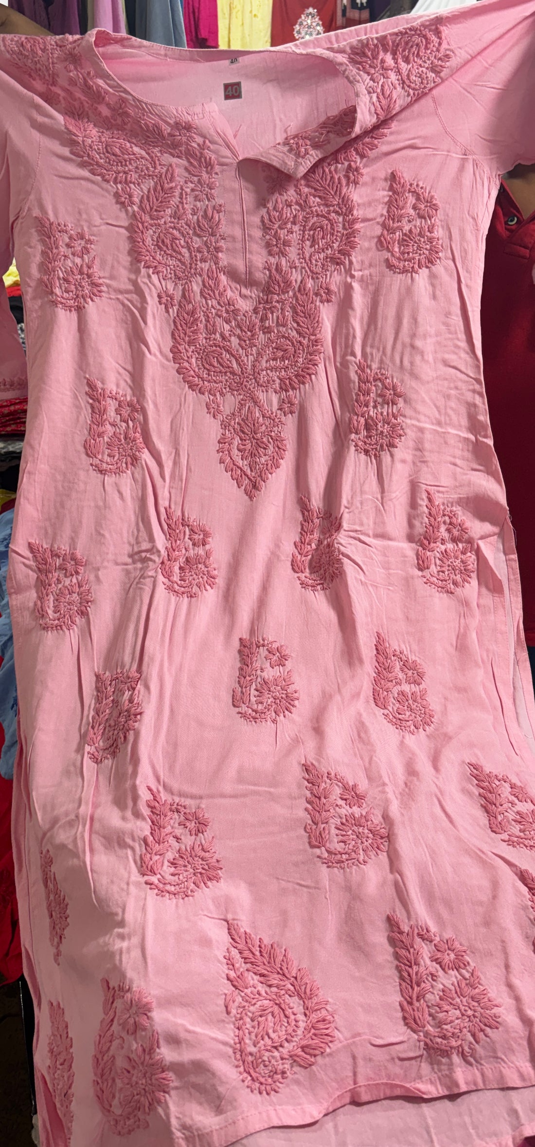 Pink - Chikankari Top