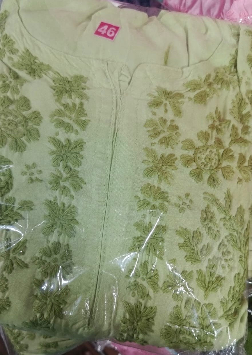 Light Green - Chikankari Top