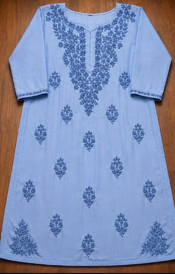 Sky Blue - Chikankari Top