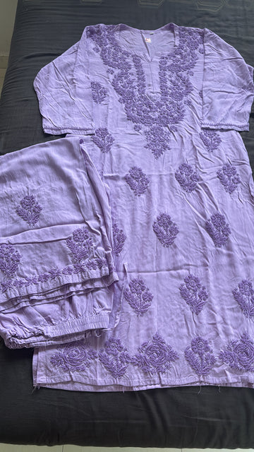 Lavender - Chikankari Set