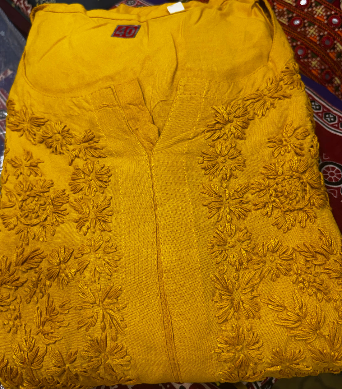 Yellow - Chikankari Top