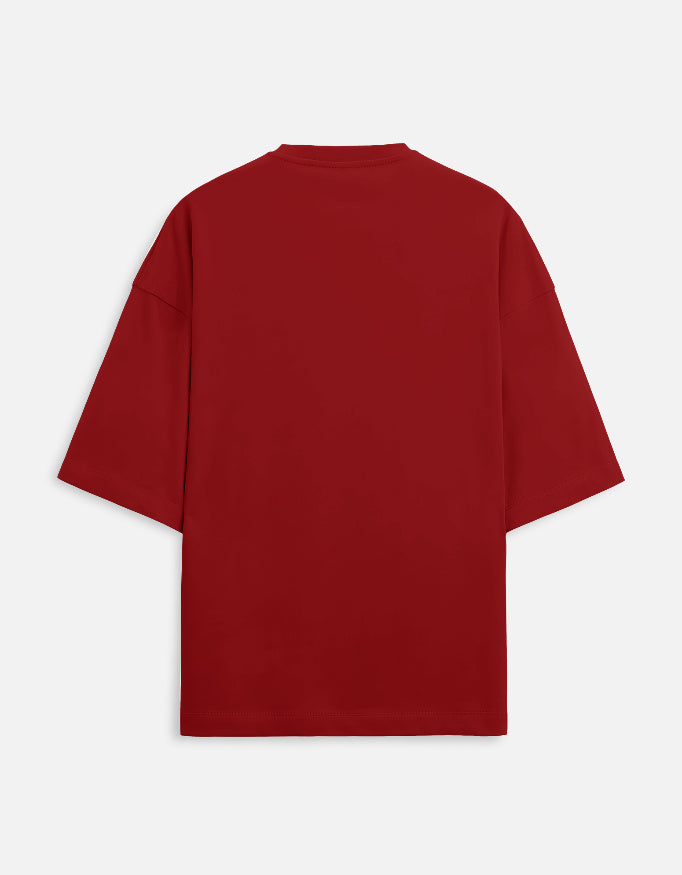 Scratchh Devil Print Unisex Terry Oversized Tee