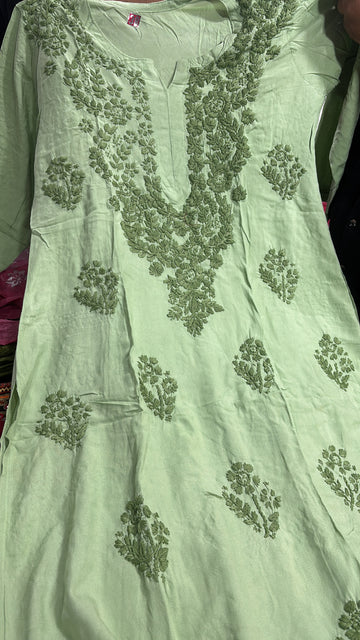 Light Green - Chikankari Top