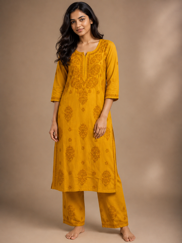 Yellow - Chikankari Set