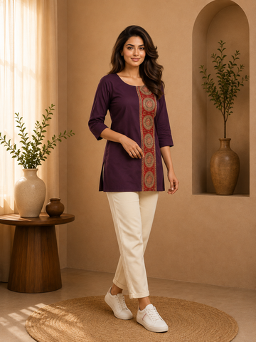 Wine - Short Kurti