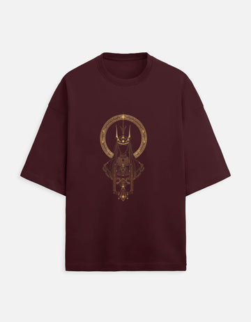 Scratchh Devil Goldan Print Unisex Terry Oversized Tee