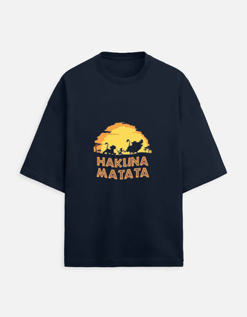 Scratchh Hakuna Matata Unisex Terry Oversized Tee