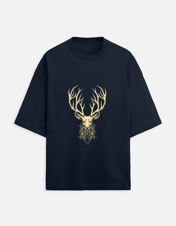 Scratchh Glodn Deer Unisex Terry Oversized Tee