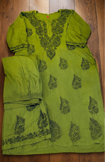 Olive Green - Chikankari Set