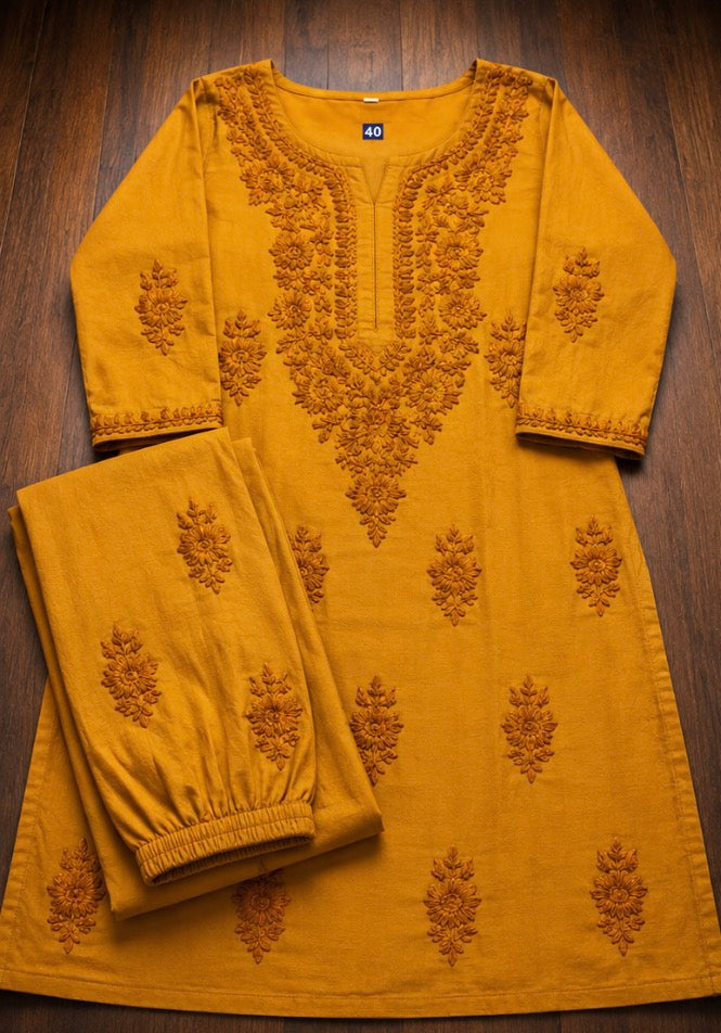 Yellow - Chikankari Set